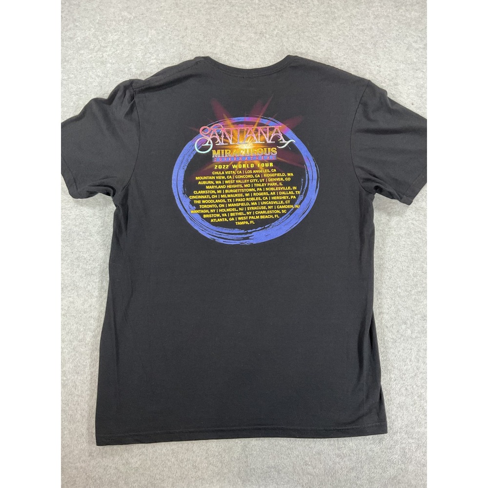 Santana Blessings and Miracles 2022 World Tour Graphic T-Shirt Black Medium 2645 - Picture 4 of 5